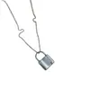 Collar Colgante de Candado Dongdaemun Coreano para Mujer 2025 Nuevo Ins Diseño de Nicho Cadena de Suéter de Acero de Titanio Completo Accesorio