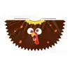 Suministro Transfronterizo Exclusivamente para Ropa de Acción de Gracias Europea y Americana: Capas Infantiles con Diseño de Pavo y Chalinas Estampadas Puntiagudas para Niños y Niñas
