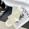 Nuevos Calcetines de Algodón Lisos para Mujer de Media Pantorrilla para Primavera y Verano, Calcetines Versátiles Postparto para Otoño, Calcetines Grises para Mujer, Calcetines Blancos Holgados