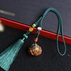 Sachet difusor estilo chinês de sândalo verde, pingente de carro, pingente de sachet de flor de lótus antiga, pingente criativo, acessórios de borla