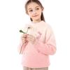 Suéter para Niña Estilo Nuevo Otoño e Invierno, Camiseta Base Gruesa Cálida de Polar para Niños, Top Grande para Niña Jy