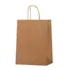 Sacola para viagem de fábrica sacola de papel kraft saco de embalagem de roupas de compras saco de presente sacola personalizada de pequeno lote