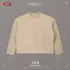 Camisa de Manga Larga Holgada con Hombros Caídos Estampado de Copo de Nieve a Cuadros Retro Americano para Hombre Otoño