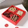 Caixa de Frutas Secas com Alça de Bambu e Madeira Compartimento Prato de Frutas Secas Casamento Criativo Nascimento Antecipado Seu Filho Armazenamento de Doces e Lanches Caixa de Madeira Personalização