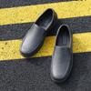 Botas de chuva masculinas de cano baixo, sapatos de couro sintético para negócios, antiderrapantes, impermeáveis, respiráveis, sapatos aquáticos, sapatos de borracha para trabalho de chef da moda, sapatos de chuva masculinos