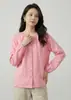 Camisa de Lino 100% Puro para Mujer con Manga de Linterna Estilo Japonés, Top de Botones Cuello Redondo para Primavera y Verano, Corte Holgado Camisa Protectora Solar para Viajar al Trabajo
