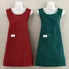 Estilo Nuevo Estilo Occidental Algodón Transpirable Delantal Cocina Hogar Chaleco Cintura Delgada Mujer Anti-Aceite Suciedad Ropa de Trabajo Cocina