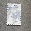 8X12 Borde Ondulado Agujero de 5-6 mm Colgante de Cadena Pequeña Tarjeta de Soporte Material de Bricolaje Empaque Tarjeta de Exhibición Tarjeta de Papel