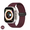 Adequado para Pulseiras de Todas as Séries do Apple iWatch S1-S10 Se Ultra Silicone Fivela Dobrável Magnética Relógio