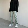 Jeans estilo americano de calle alta teñidos con barro amarillo, pantalones casuales lavados de industria pesada, pantalones rectos para hombre, tendencia nacional, tendencia ins