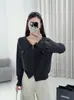 Suéter Juvenil de Terciopelo Estilo Coreano Color Sólido Manga Larga para Mujer Andi 2026 Otoño/Invierno Nuevo Cárdigan Casual con Doble Cremallera para Mujer
