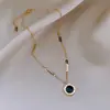 Collar de Acero de Titanio Doble Cara para Mujer 2023 Nuevo Explosivo Lujo Ligero Diseño de Nicho Cadena para Clavícula de Suéter de Alta Calidad Decoración
