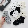 Meias de Cano Médio para Primavera e Verão para Mulheres, Estilo Coreano Ins Tendência Nicho Fofo Estrela Laço Meias Longas para Mulheres