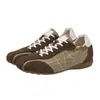 Zapatillas de entrenamiento alemanas de estilo retro para mujer que aumentan la altura, zapatillas versátiles con cordones y punta cuadrada, zapatos casuales para el día a día, zapatillas de carreras