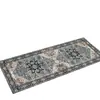 Felpudo de cocina de estilo étnico transfronterizo, impermeable, resistente al aceite y antideslizante, plegable, alfombra de tira larga de cachemira sintética para entrada o pasillo
