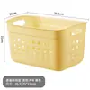 Cesta de Armazenamento Oca de Plástico Cesta para Miudezas Roupas Sujas Caixa de Armazenamento para Lanches de Mesa Cesta de Armazenamento Retangular Cesta de Cozinha