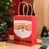 Sacolas de Presente de Natal, Sacolas de Embalagem de Papel Kraft, Sacolas de Lembrancinha, Sacolas Tote para Festas de Feriado, Sacolas de Papel Kraft
