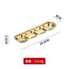 Plato para mojar de acero inoxidable 304 transfronterizo, Plato de sabor dorado estilo coreano, Plato de condimento para olla caliente comercial, Plato de salsa de múltiples compartimentos para barbacoa