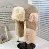 Lei Feng Chapéu Feminino Inverno Engrossado Forrado de Lã Quente Algodão Chapéu Ciclismo À Prova de Vento Proteção Auricular Neve Chapéu Nordeste Frio Chapéu para Homens