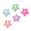 Cuentas perforadas de dos colores con forma de estrella de cinco puntas en forma de gelatina acrílica, para hacer pulseras, collares y accesorios con cuentas.