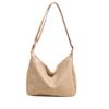 Bolso Bandolera de Gran Capacidad 2025 Nueva Moda Trendy Versátil de Alta Gama Blanco Roto Suave Casual para Viajero Bolso de Hombro