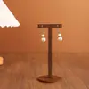 Soporte de Exhibición de Aretes de Tres Piezas Color Nogal para Transmisión en Vivo, Montaje de Puesto y Accesorios de Fotografía