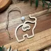 Fabricante de Procesamiento Personaliza Regalos Creativos, Elefante de Amistad Fraternal Artesanía de Madera, Adornos para Árbol de Navidad, Suministro Transfronterizo