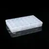 Caja extraíble de 28 compartimentos extraíbles para guardar cuentas, caja de almacenamiento de PP de alta transparencia, caja vacía, caja de almacenamiento de piezas con tapa