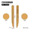 Lima de Uñas con Marcas de Escala, Resistente al Desgaste, Lavable, No Elimina Arena, para Dar Forma y Pulir Uñas, Lima de Madera Fina de Doble Cara