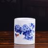 Artesanato em Cerâmica Jingdezhen Estojo de Cerâmica Pastel para Caneta Escritório Meilan Ju Bambu Presente Criativo Enfeites