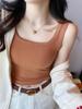 Camiseta sin mangas de tirantes para mujer, estilo nuevo de verano 2026, cuello cuadrado, sin mangas, para usar en capas o como prenda exterior