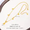 Tienda de Oro Mismo Estilo Arena Dorada Paz y Alegría Calabaza Hielo Triturado Collar Colgante para Mujer Cadena para Clavícula Celebridad de Internet Regalo para Novia