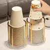 Dispensador de Copos de Café, Organizador de Copos e Tampas, Suporte para Copos de Papel, Usado para Bancadas, Cozinhas, Estações de Café, Salas de Espera, Buffets, Escritórios, Bares