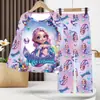 Pijama para Niños Traje de Manga Larga Primavera y Otoño Pijama para Niñas Ropa de Casa para Niños Ropa de Bebé de Dos Piezas Ropa Infantil Tailandesa