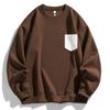 Fonte de fábrica uma geração de primavera e outono novos plus size gola redonda pulôver coletes masculinos manga longa camiseta com capuz homens