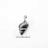 Colgante Hueco de Acero Inoxidable Serie Vida Marina Delfín Estrella de Mar Concha Colgante Decoración para Bolso Collar Pulsera