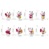 Mini Figura de Gato Linda de PVC Decoración para Pastel Regalo Creativo Regalo de Cumpleaños Adorno para Coche Adorno Colgante de Manualidades