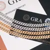Corrente Cubana Estilo Europeu e Americano 6mm Linha Única Cobre Inlaid Diamante Moissanite Formato de Diamante Colar Masculino Acessório de Marca Tendência Venda Quente Transfronteiriça