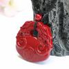 Colgante de Cinabrio de Guan Yu Arena de Oro Púrpura Colgante de Candado de la Fortuna Doble Dragón Venta al Por Mayor de Fábrica Dropshipping S3020201