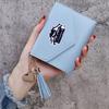 Cartera de Monedero con Borla de Color Puro Taylor Dunhuang 70% de Descuento Cartera Portatarjetas de Estudiante Estilo Delgado de Dibujos Animados Lindos