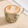 Caneca de Cerâmica Embossada Retrô de Fábrica Simples para Escritório Celebridade da Internet Xícara de Café Exquisita para Latte Xícara para Arte Latte
