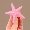 Grampo de Cabelo Estrela-do-Mar Tridimensional Estilo Doce e Cool para Mulheres Ins, Presilha Lateral Colorida da Moda Personalizada, Acessório de Cabelo Doce Versátil Tendência