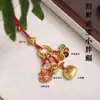 Colgante de llave de aleación con palabra de la suerte estilo chino de metal colgante para llavero de coche feliz seguro venta al por mayor de fábrica