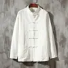 Traje Tang Primavera y Verano para Hombre Estilo Chino Algodón y Lino Traje Ropa China Manga Larga Tres Piezas Ropa de Lino Moda Nacional Ropa de Té