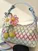 Bolso de Hombro Tejido Nuevo y Moderno Transfronterizo 2026 Colorido Elegante Gran Capacidad Estilo Étnico Informal Bolso Cruzado para Mujer