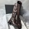 Botas over-the-knee super bonitas para mulheres, salto grosso, salto alto, Novo Estilo Tendência Outono/Inverno 2026 Botas de Montaria de Cano Alto Pretas