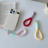 Cordón de peluche para teléfono móvil, llavero con cámara a color, pulsera antipérdida, cuerda, bolsa de taza, cordón corto tejido