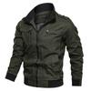 Jaqueta de algodão masculina casual com zíper e gola vertical para homens transfronteiriços da primavera masculina