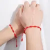 Pulseira da sorte unissex com cordão vermelho, unissex, para casais que cruzam fronteiras europeias e americanas. Ideal para presentear em datas comemorativas.