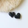 Pendientes de resina con forma de corazón grueso de color sólido, bonitos y japoneses, accesorios para el cabello de niña, fundas para teléfono móvil, venta al por mayor
